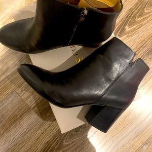 Franco Sarto Black Leather Booties
